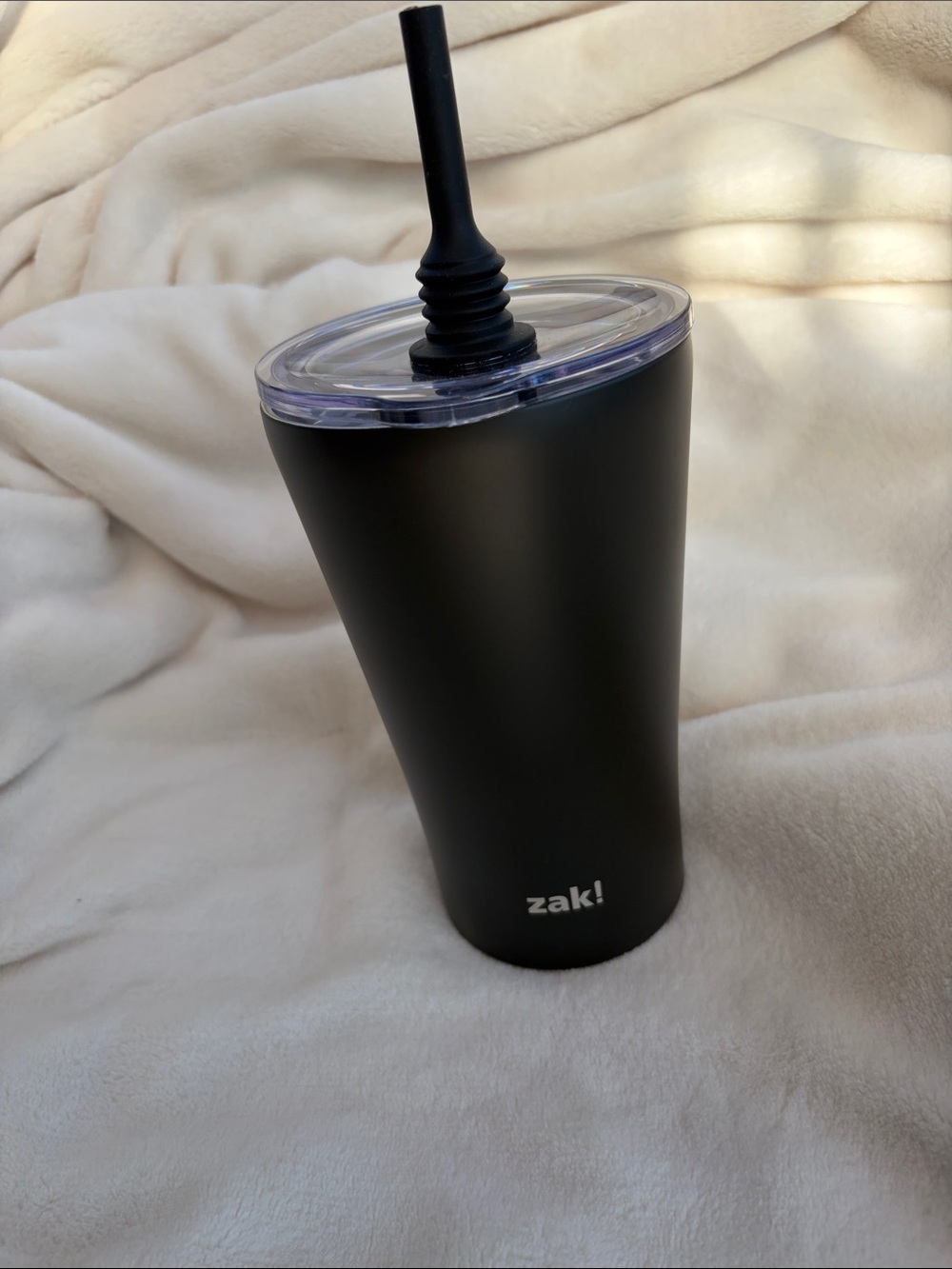 Zak! Black Insulated Tumbler with flexible Straw -  Travel Cup